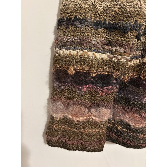 Vtg Lorry Marshall Cardigan Medium Womens Knit Crew Wool Silk Mohair Boho - Picture 5 of 8